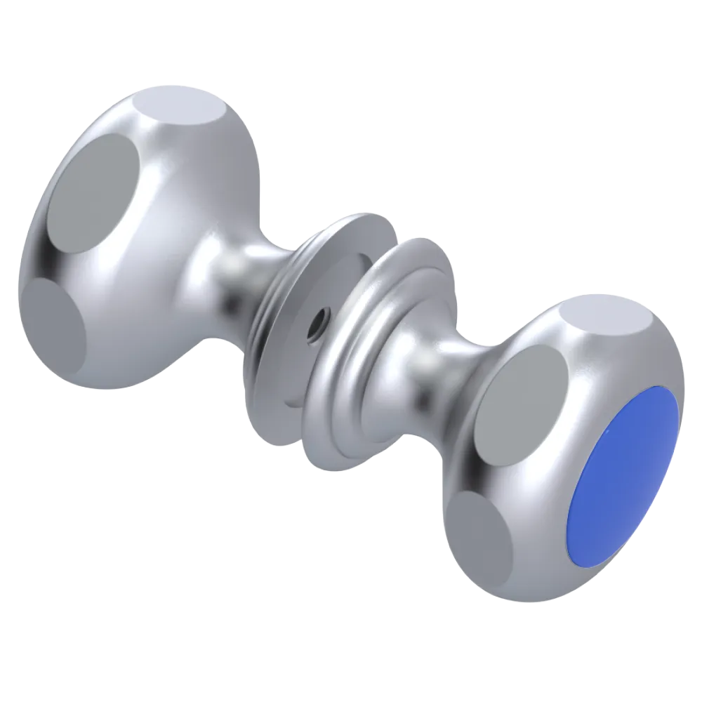 Rubinet Shower Door Knob (set) Satin Chrome