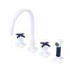 Rubinet Widespread Kitchen Set with Hand Spray White