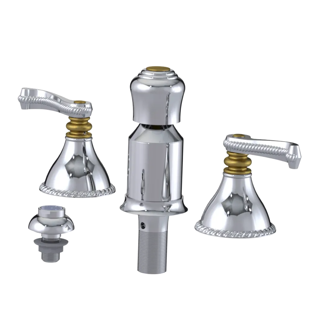 Rubinet Bidet Fitting with Spray, Diverter, and Vacum Breaker (Less Drain) Chrome