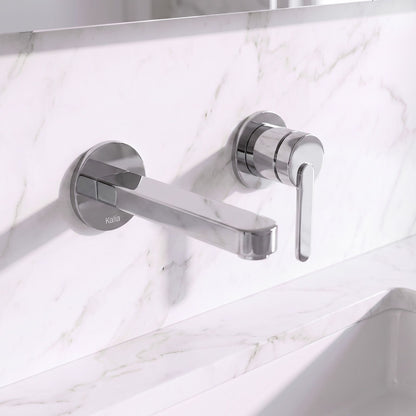 Kalia STEN Wallmount lavatory faucet with drain and overflow chrome – BF2239-110