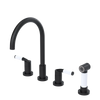 Rubinet Widespread Kitchen Set with Hand Spray Matt Black