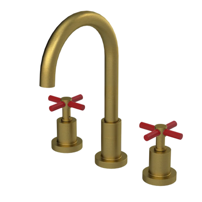 Rubinet Widespread Kitchen Set with LaSalle Spout Antique Brass Matt