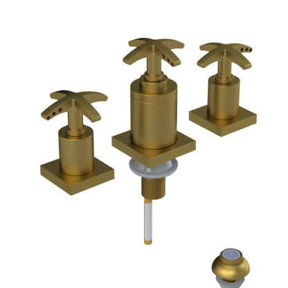 Rubinet Bidet Fitting with Spray, Diverter, and Vacuum Breaker (less drain) Antique Brass Matt