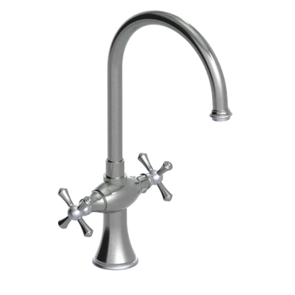 Rubinet Two Handle Single Hole Kitchen Set Satin Nickel