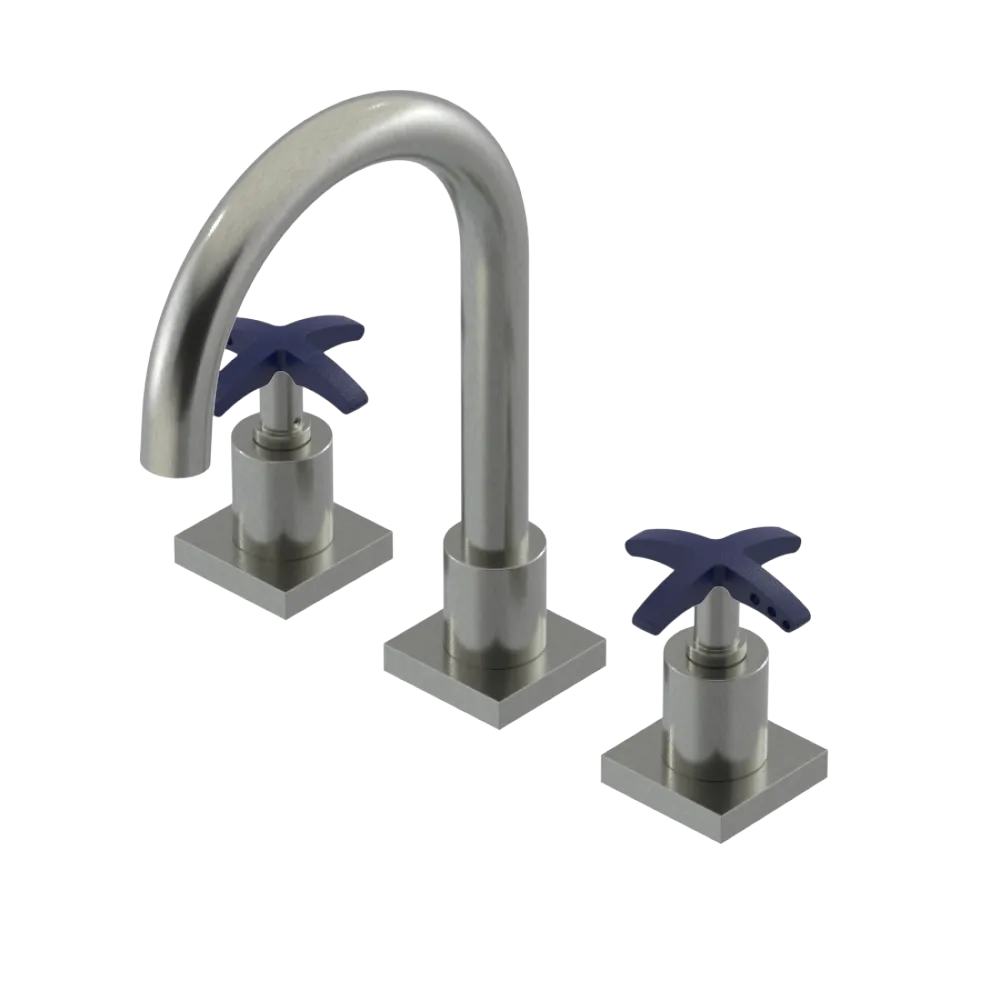 Rubinet Widespread Lav. Set. (less drain) Satin Nickel