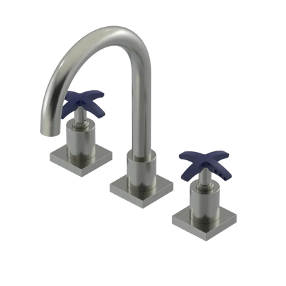 Rubinet Widespread Lav. Set. (less drain) Satin Nickel