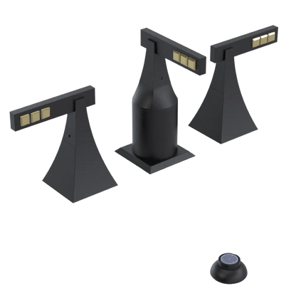 Rubinet Bidet Fitting with Spray, Diverter, and Vacum Breaker (Less Drain) Matt Black