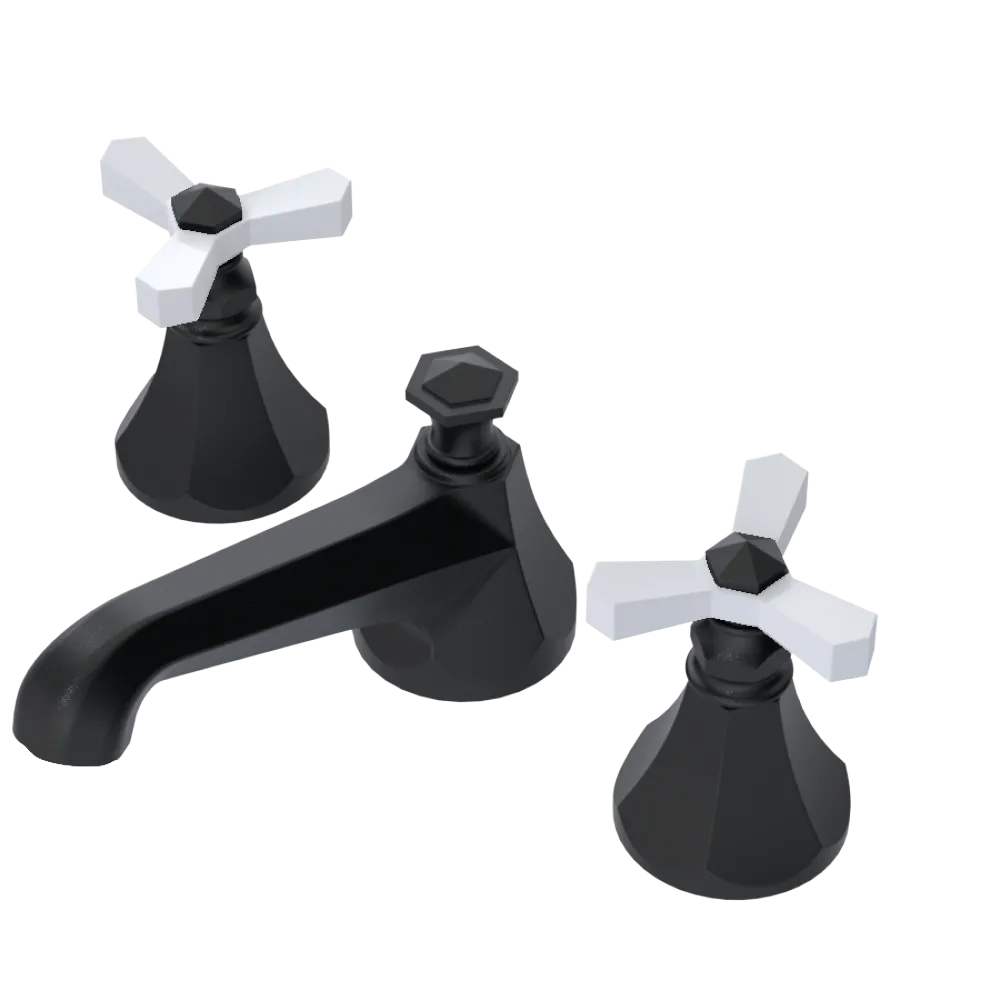 Rubinet Widespread Lav. Set. (less drain) Matt Black