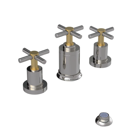 Rubinet Bidet Fitting with Spray, Diverter, and Vacuum Breaker (less drain) Polished Nickel