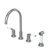 Rubinet Widespread Kitchen Set with Hand Spray Satin Nickel