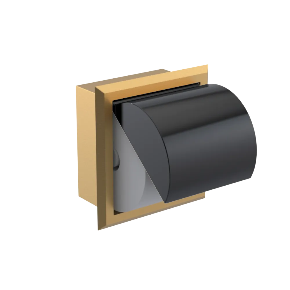 Rubinet RECESSED TOILET PAPER HOLDER Satin Gold