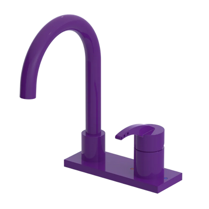 Rubinet 4" Centre Single Control Lav. Set. (less drain) Purple Haze