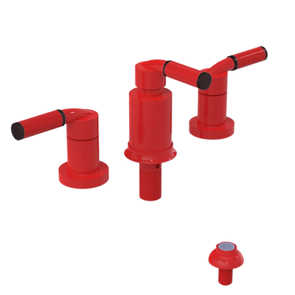 Rubinet Bidet Fitting with Spray, Diverter, and Vacum Breaker (Less Drain) Red