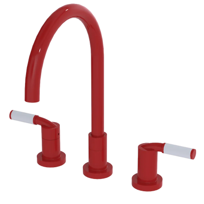 Rubinet Widespread Kitchen Set Red