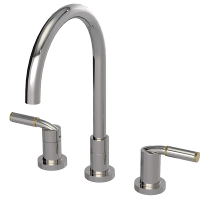 Rubinet Widespread Kitchen Set Polished Nickel