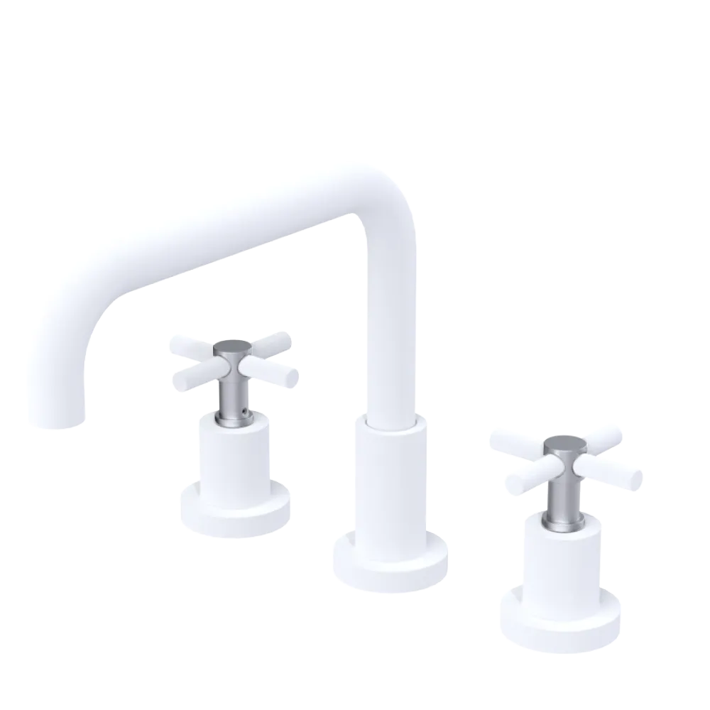 Rubinet Widespread Kitchen Set Matt White