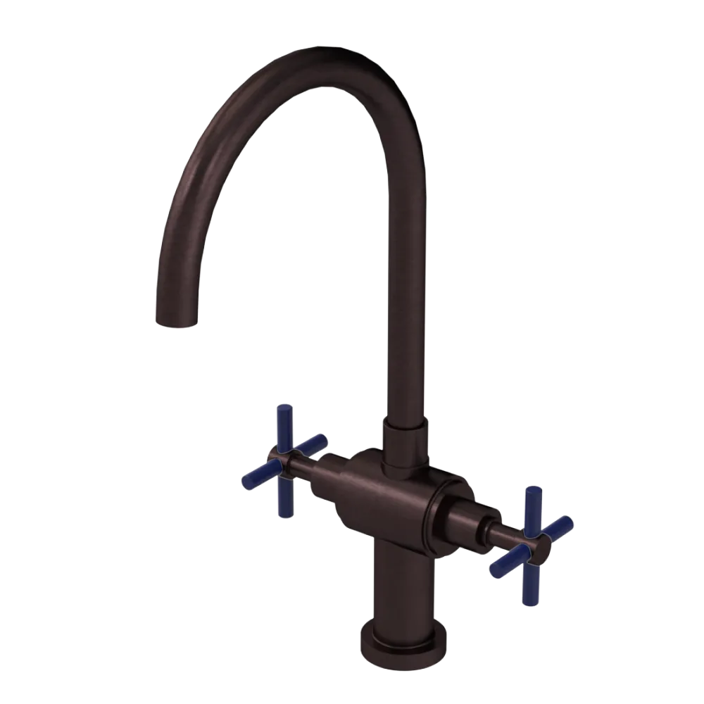 Rubinet Two Handle Single Hole Kitchen Set with LaSalle Spout Oil Rubbed Bronze
