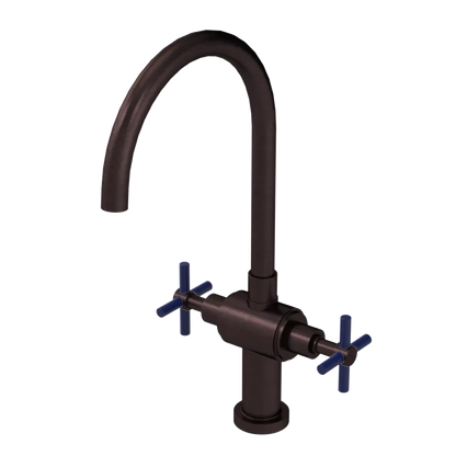 Rubinet Two Handle Single Hole Kitchen Set with LaSalle Spout Oil Rubbed Bronze