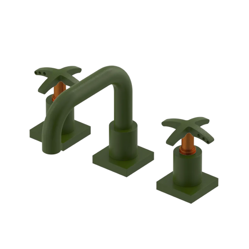 Rubinet Widespread Lav. Set. with Genesis spout (less drain) Green Envy