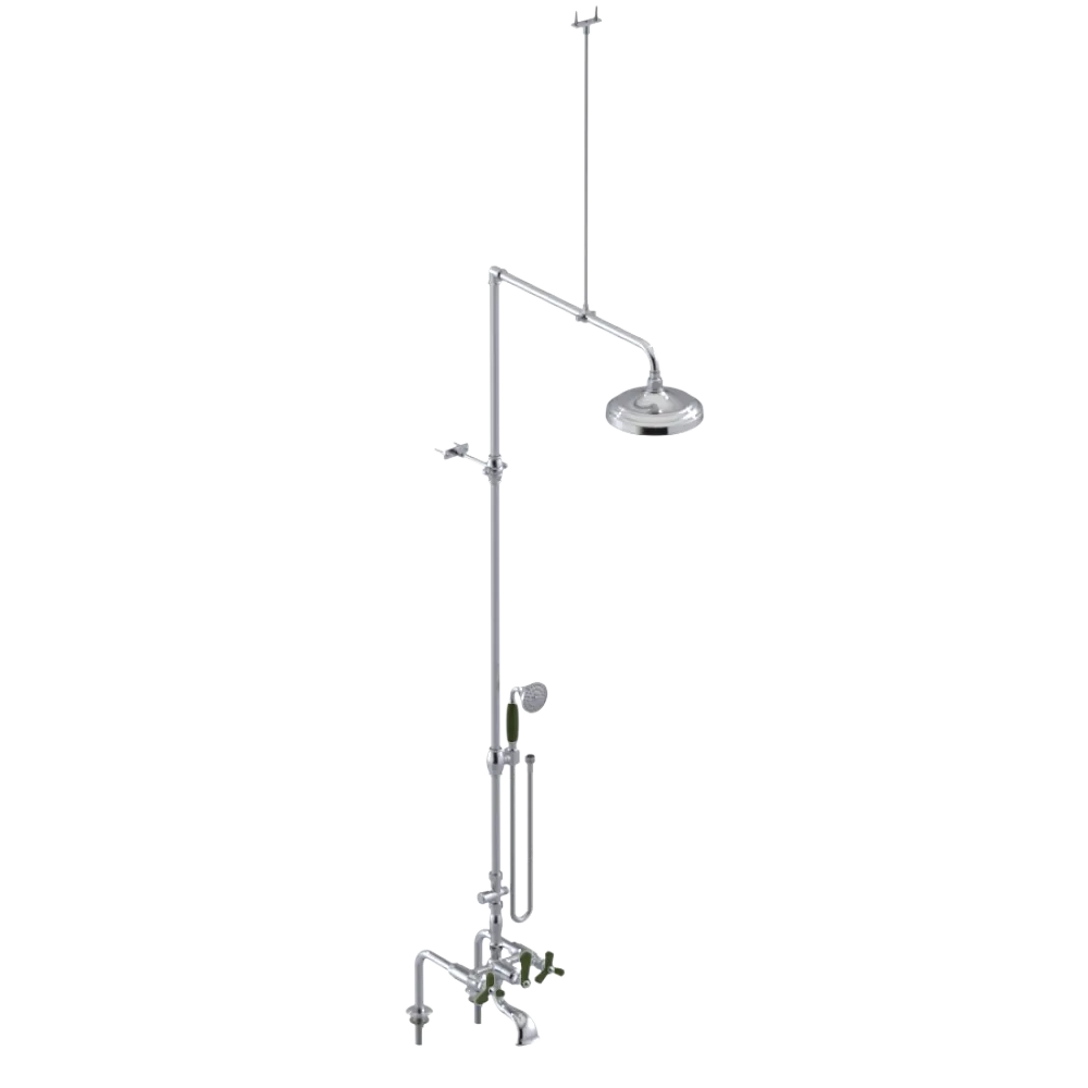 Rubinet Deck Mount Tub & Shower with Hand Held Shower Chrome