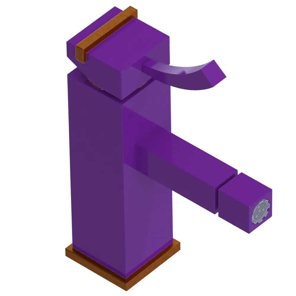 Rubinet Single Control Bidet Fitting (less drain) Purple Haze