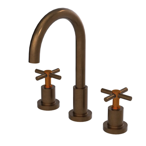 Rubinet Widespread Kitchen Set with LaSalle Spout Tuscan Brass