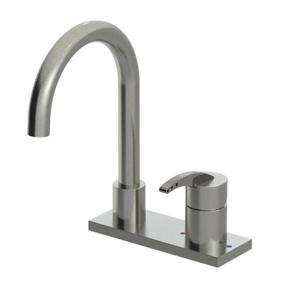 Rubinet 4" Centre Single Control Lav. Set. (less drain) Satin Nickel