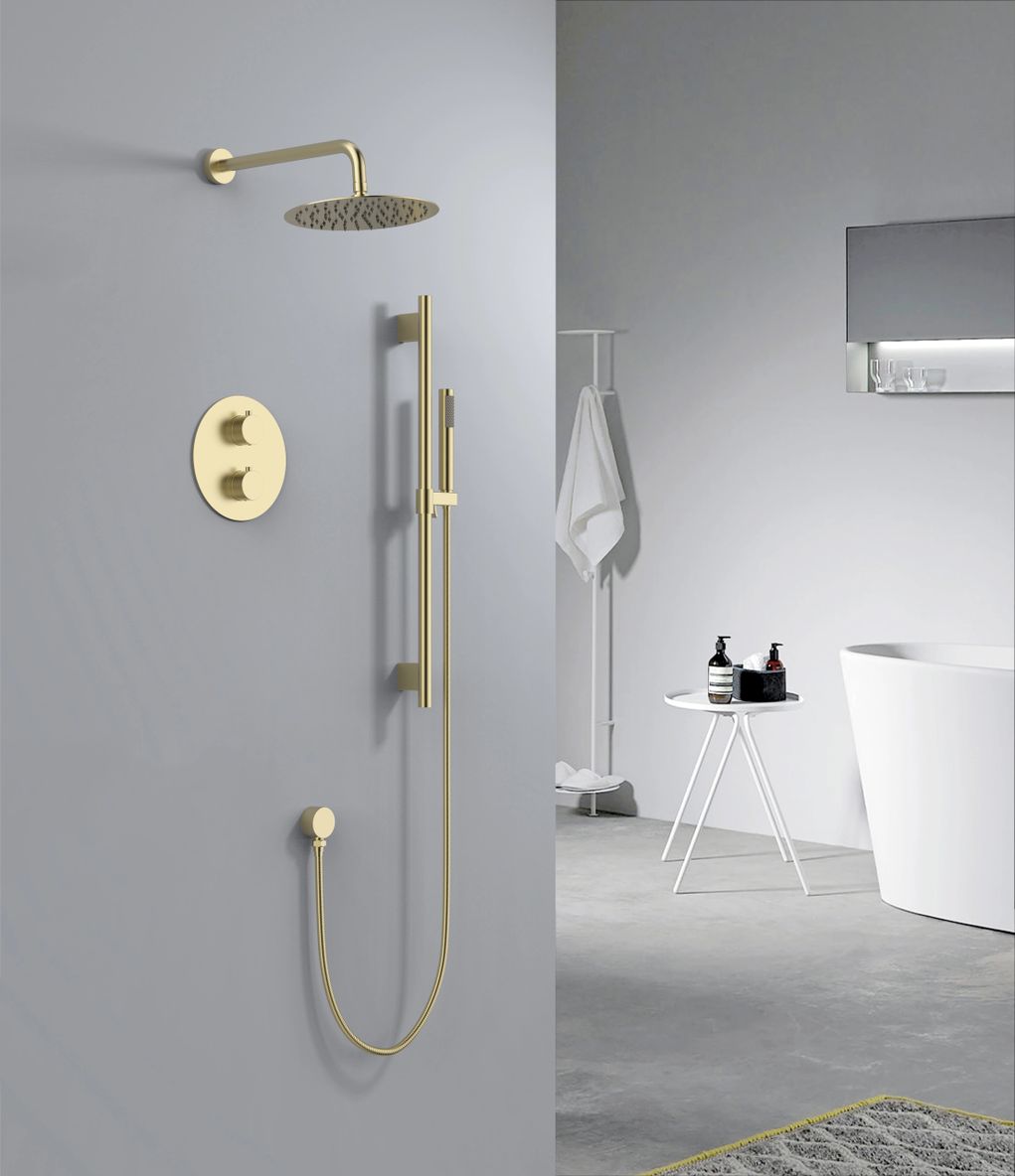 Aquaflo Rund 2-Way Thermostatic Shower Set