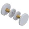 Rubinet Shower Door Knob (set) Matt White
