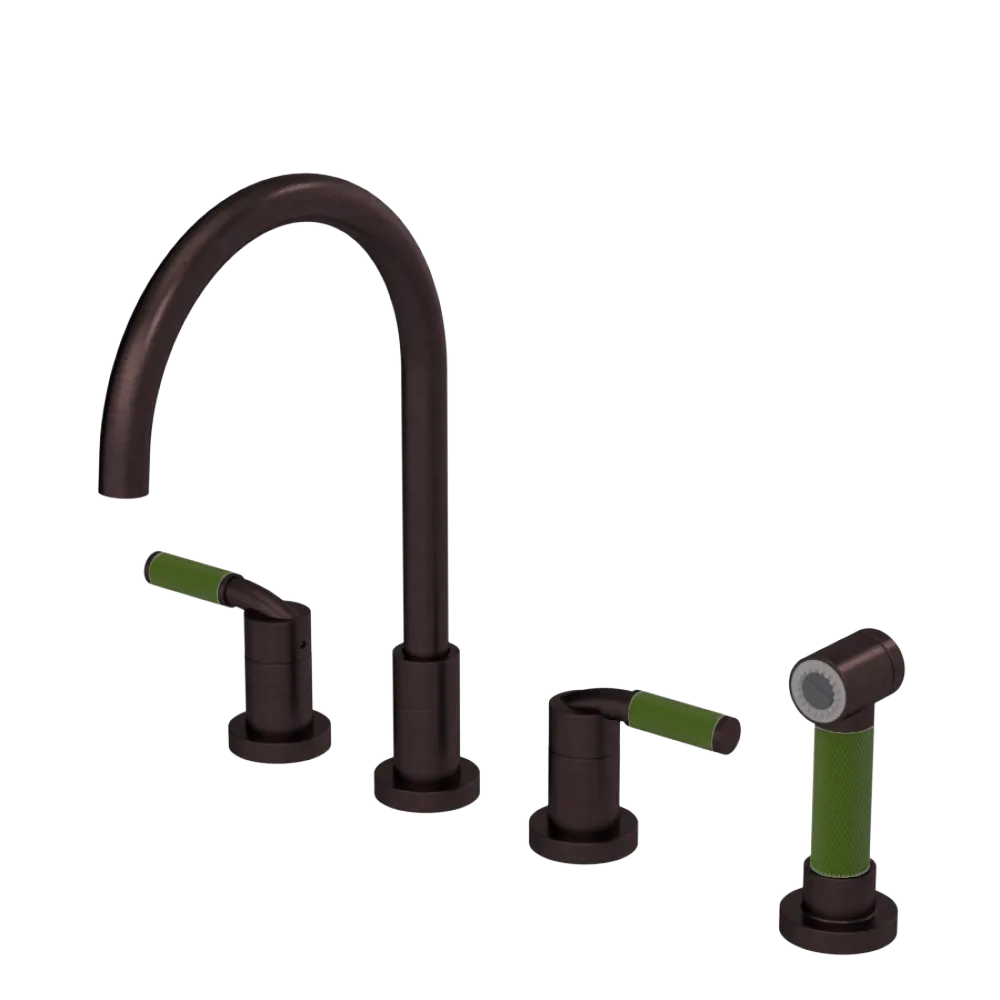 Rubinet Widespread Kitchen Set with Hand Spray Oil Rubbed Bronze