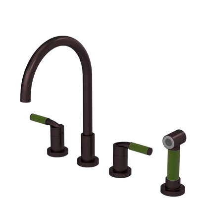Rubinet Widespread Kitchen Set with Hand Spray Oil Rubbed Bronze