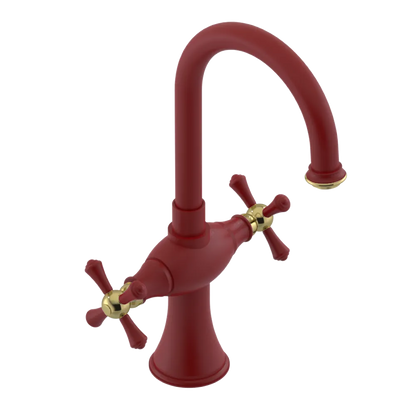 Rubinet Single Hole Dual Handle Lav. Set. (less drain) Maroon