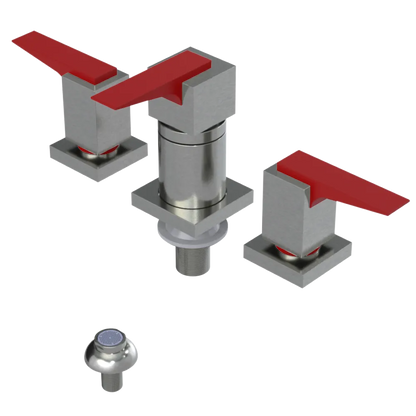 Rubinet Bidet Fitting with Spray, Diverter, and Vacuum Breaker (less drain) Satin Nickel