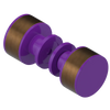 Rubinet Shower Door Knob (set) Purple Haze