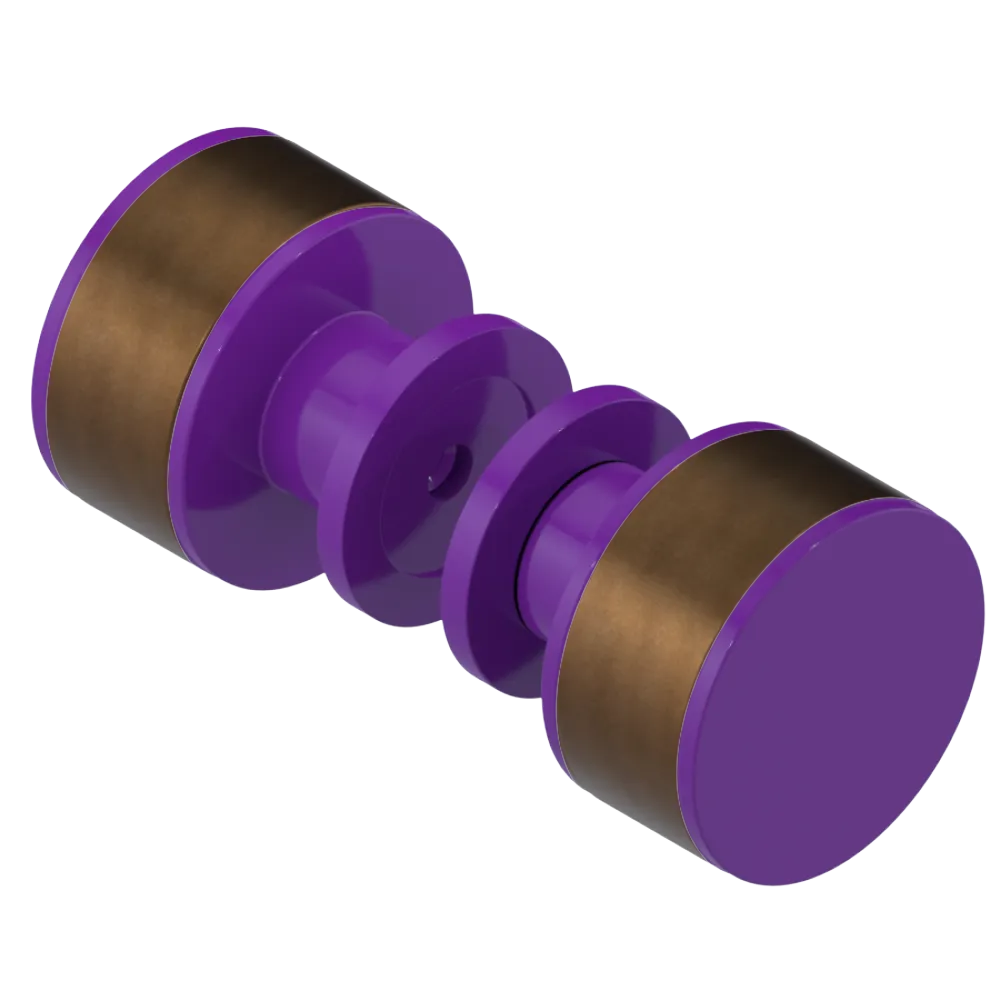 Rubinet Shower Door Knob (set) Purple Haze