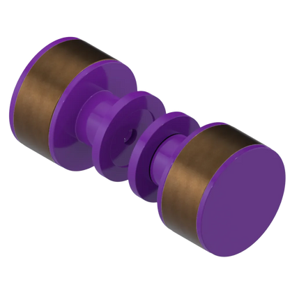 Rubinet Shower Door Knob (set) Purple Haze