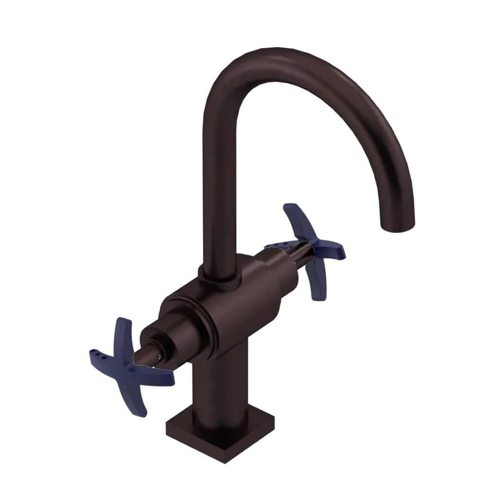 Rubinet Single Hole Dual Handle Lav. Set. (less drain) Oil Rubbed Bronze