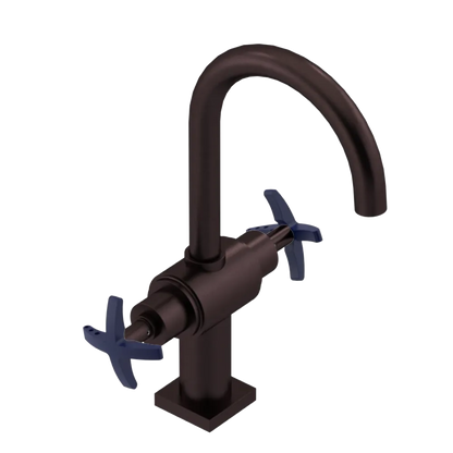 Rubinet Single Hole Dual Handle Lav. Set. (less drain) Oil Rubbed Bronze
