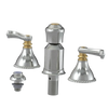 Rubinet Bidet Fitting with Spray, Diverter, and Vacum Breaker (Less Drain) Satin Nickel