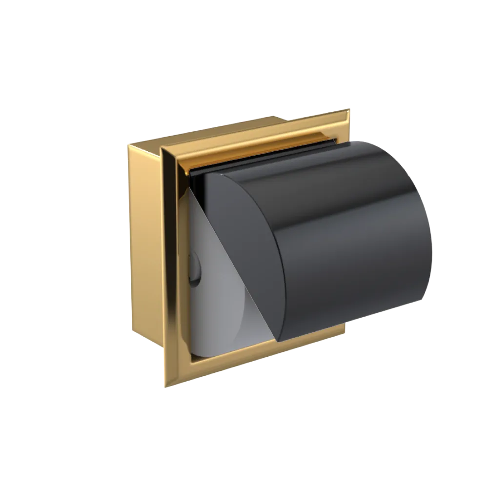 Rubinet RECESSED TOILET PAPER HOLDER Gold