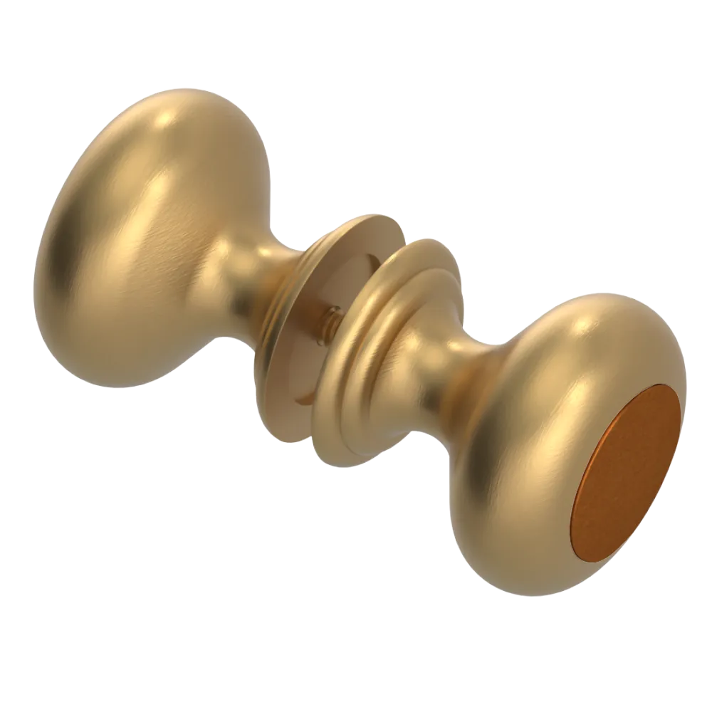 Rubinet Shower Door Knob (set) Satin Gold