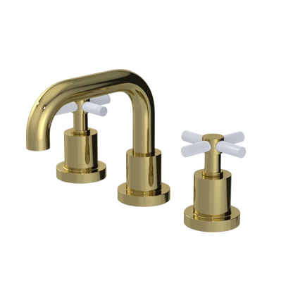 Rubinet Widespread Lav. Set. (less drain) Natural Brass