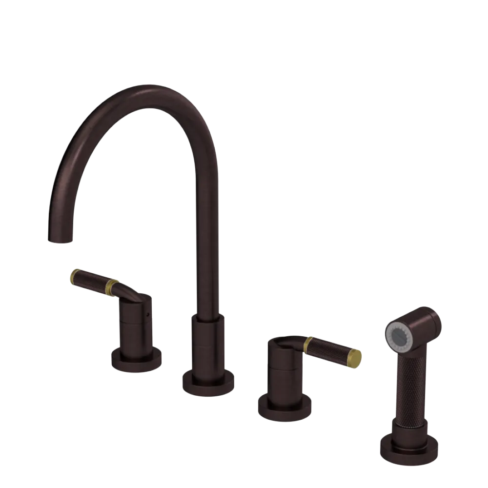 Rubinet Widespread Kitchen Set with Hand Spray Oil Rubbed Bronze