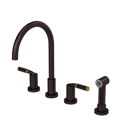 Rubinet Widespread Kitchen Set with Hand Spray Oil Rubbed Bronze