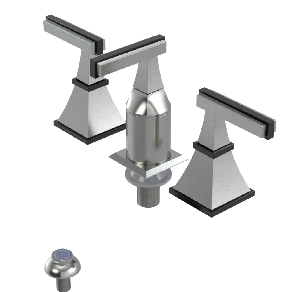Rubinet Bidet Fitting with Spray, Diverter, and Vacum Breaker (Less Drain) Satin Nickel