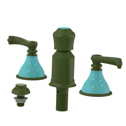 Rubinet Bidet Fitting with Spray, Diverter, and Vacum Breaker (Less Drain) Green Envy