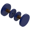 Rubinet Shower Door Knob (set) Midnight Blue