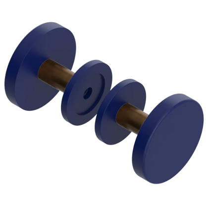 Rubinet Shower Door Knob (set) Midnight Blue