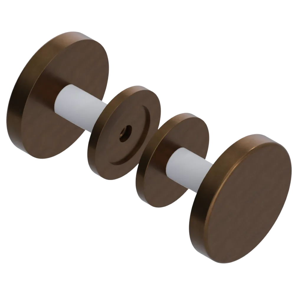 Rubinet Shower Door Knob (set) Tuscan Brass