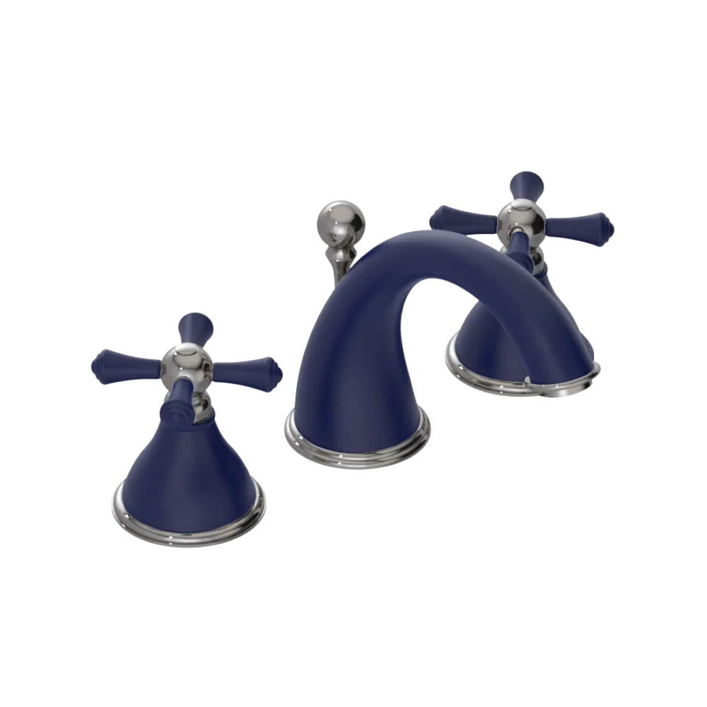 Rubinet Widespread Lav. Set. (less drain) Midnight Blue